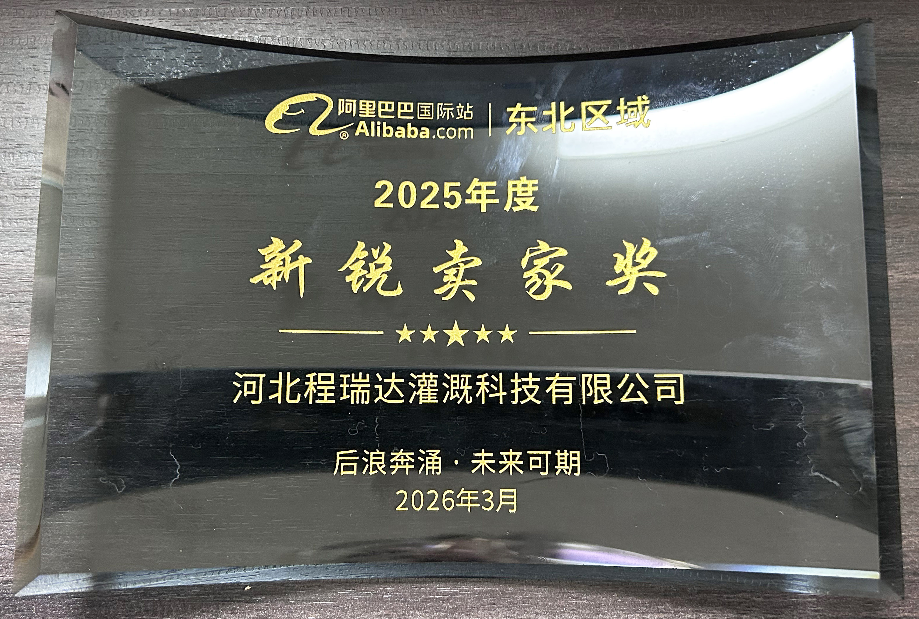 牡丹江程瑞达灌溉 | 荣获阿里国际站新锐卖家奖